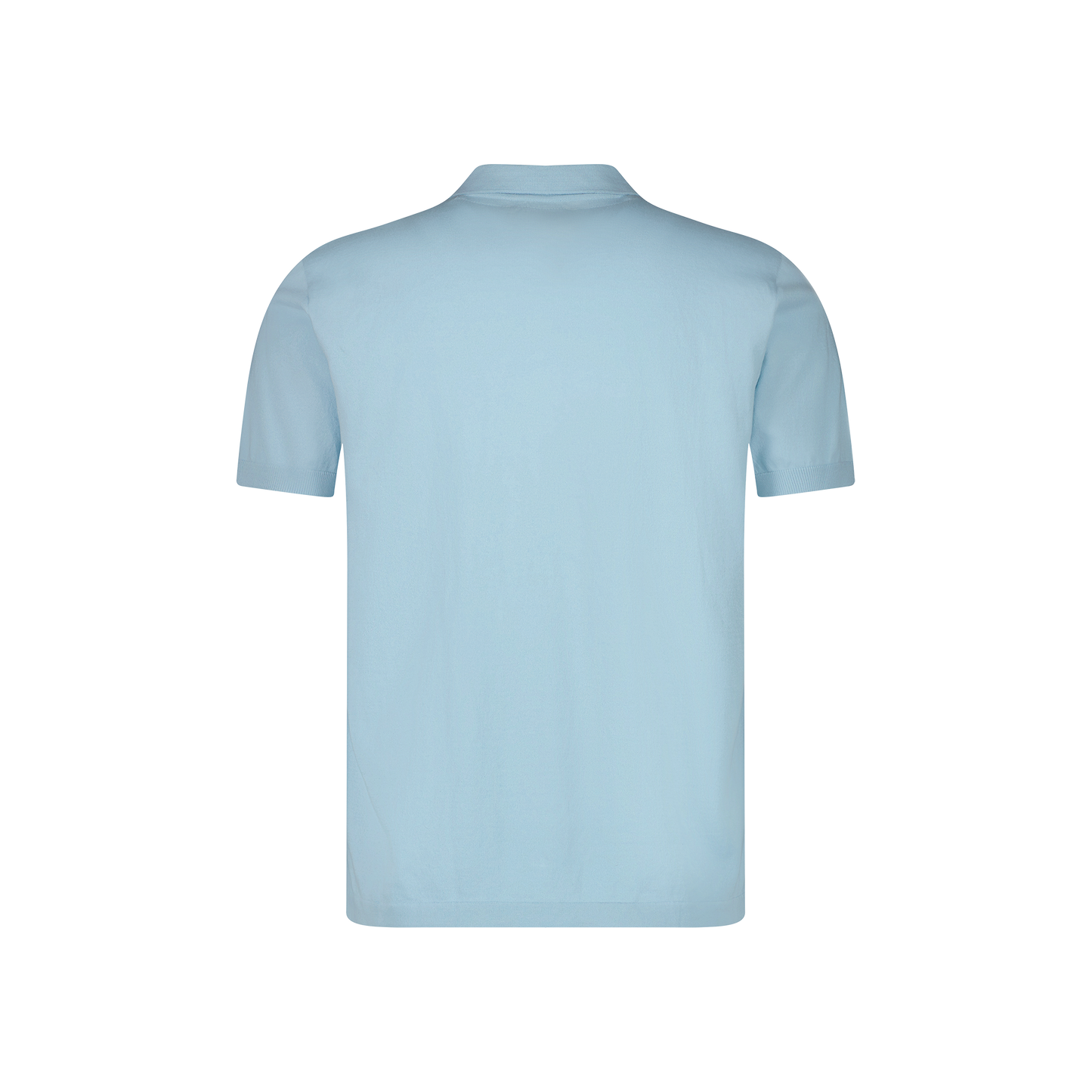 Polo Classique en Maille Bleu Ciel