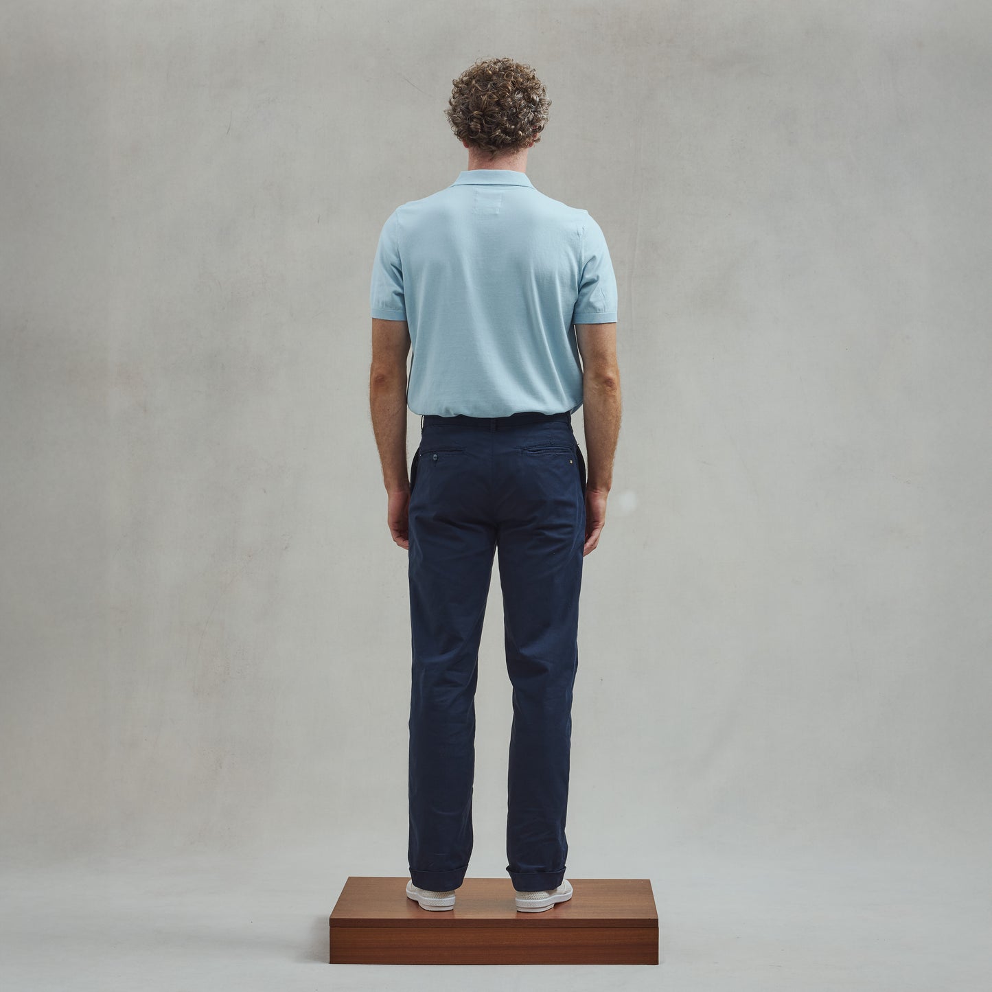 Polo Classique en Maille Bleu Ciel