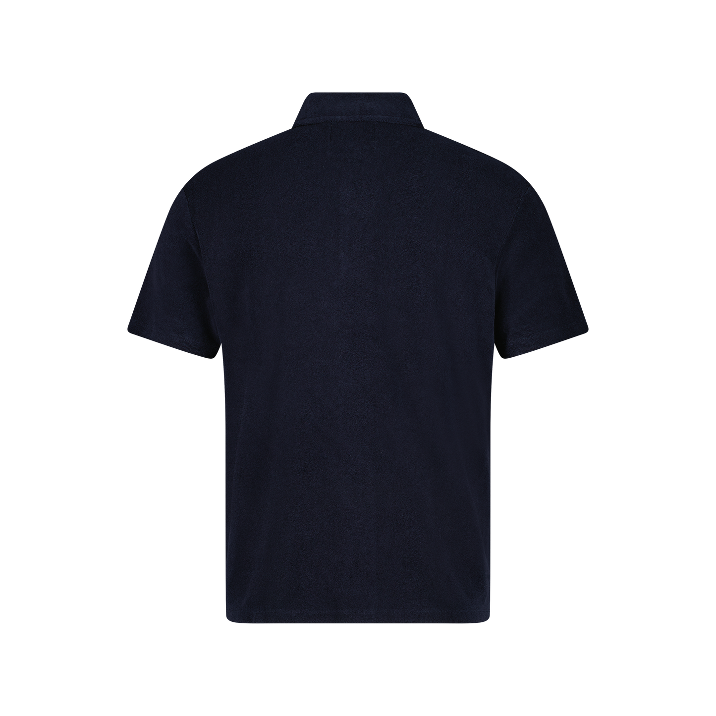 Polo Éponge à Bouton Marine
