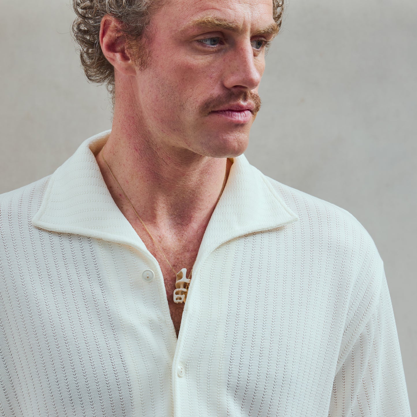 Ecru Knitted Shirt