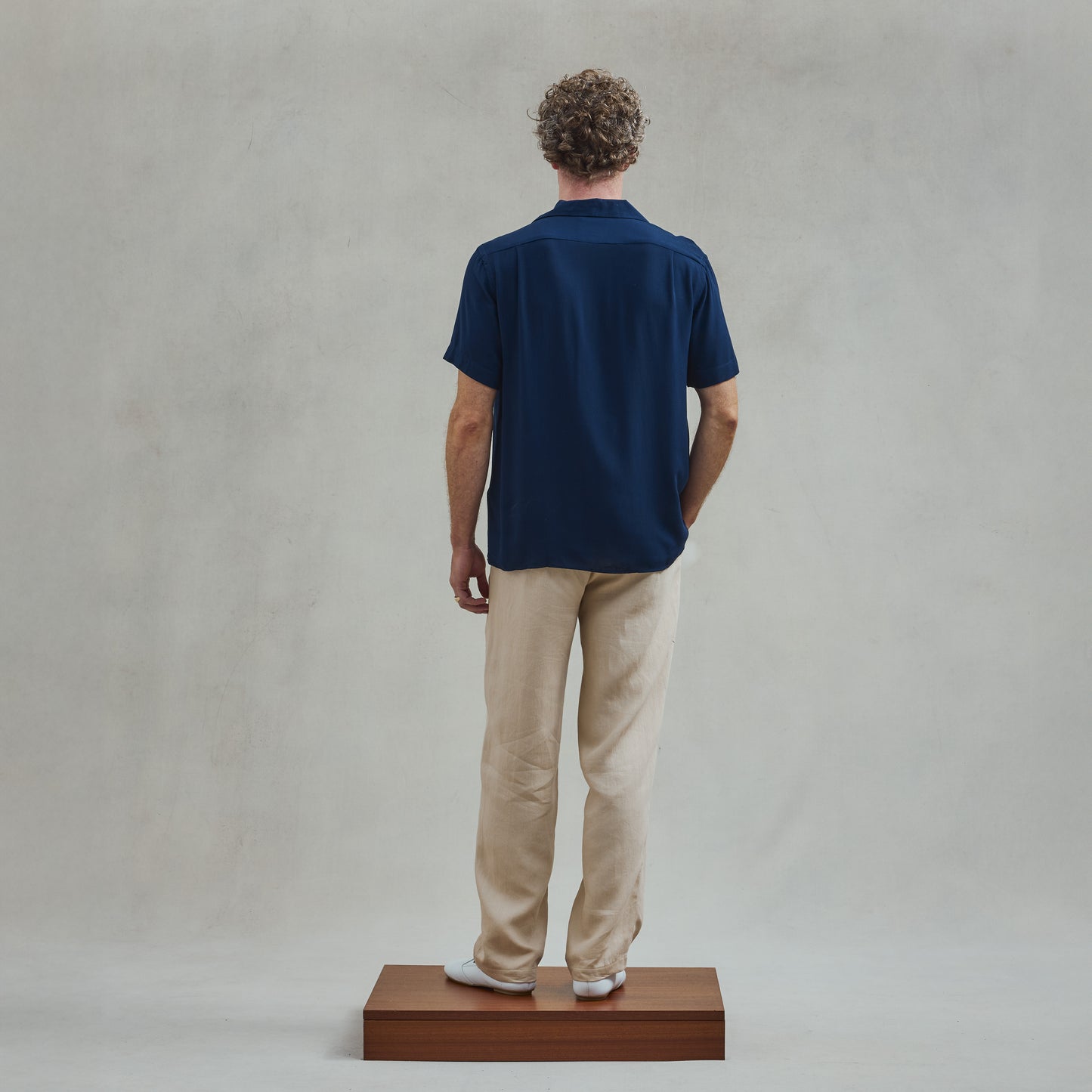 Chemise en Viscose Légère Marine