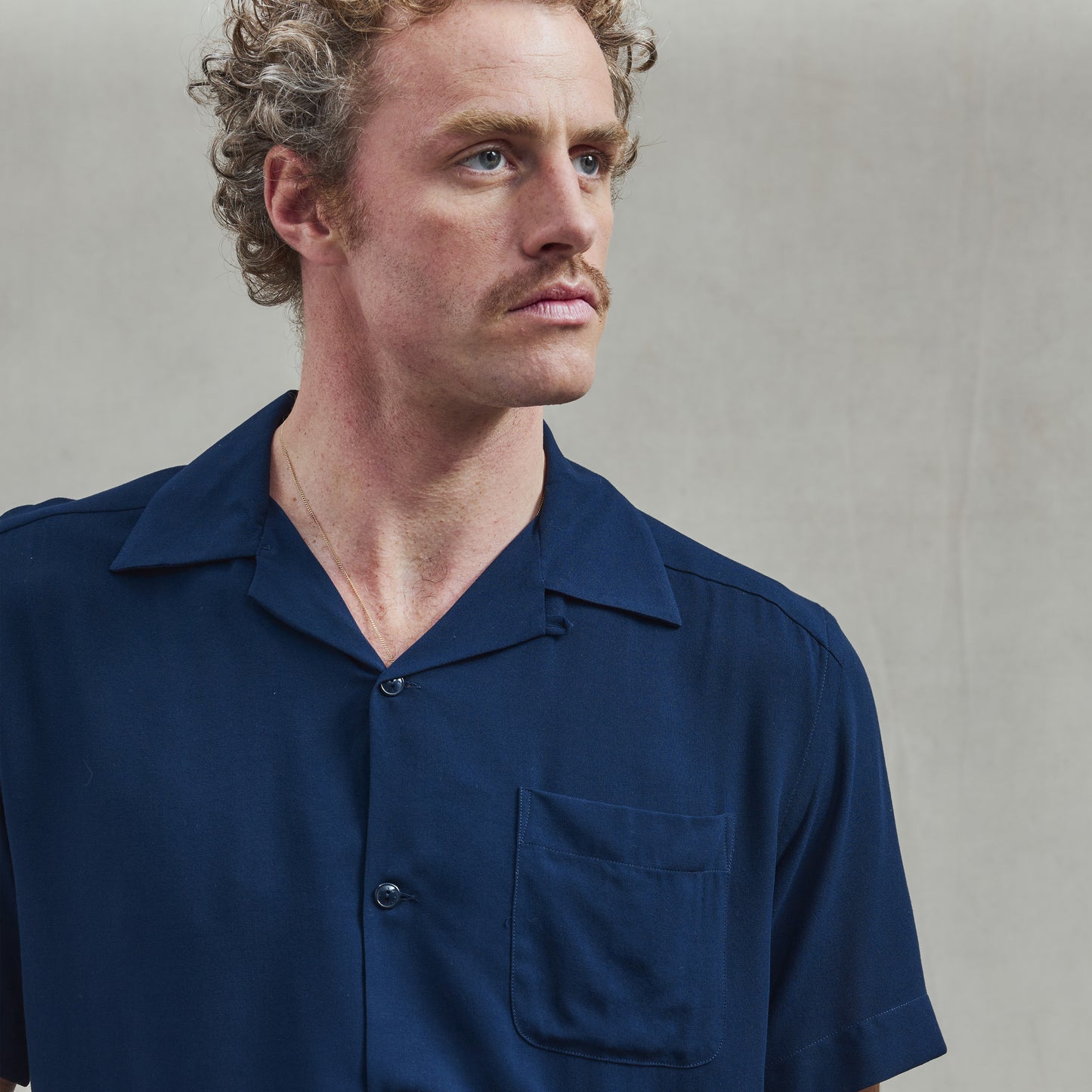 Chemise en Viscose Légère Marine