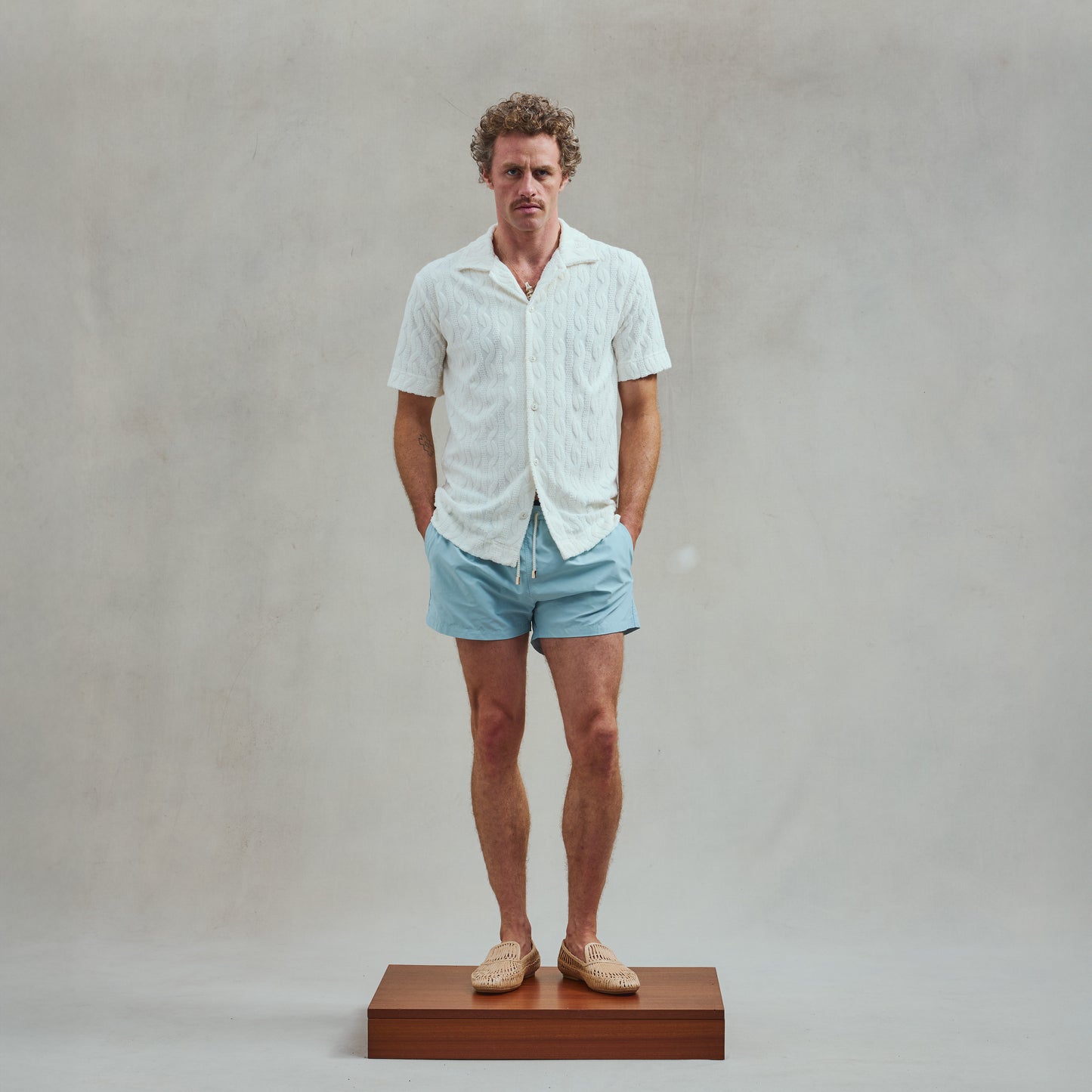 Chemise en Éponge Fantaisie Ecru