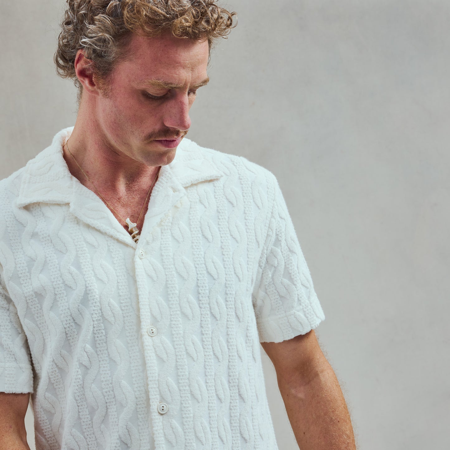 Chemise en Éponge Fantaisie Ecru