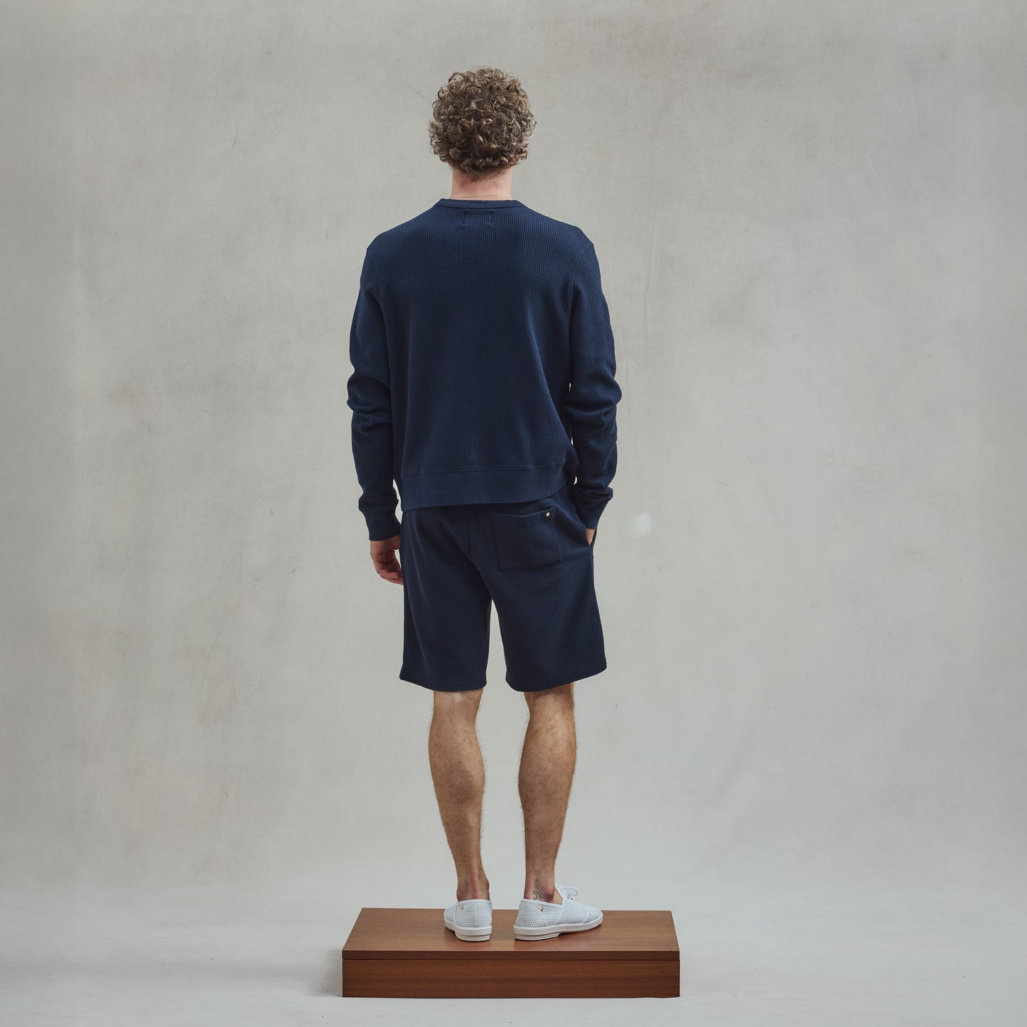 Navy Interlock Shorts
