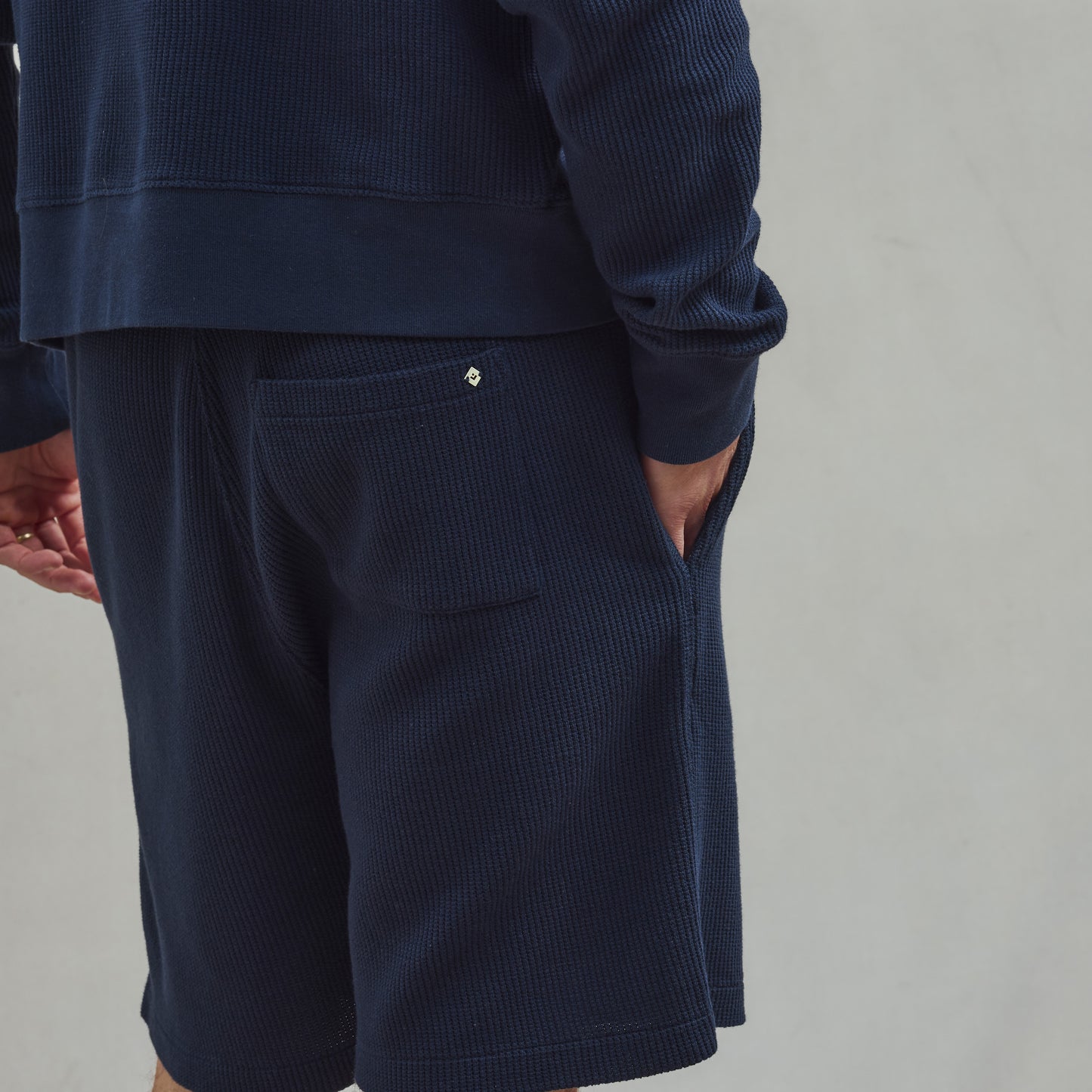 Navy Interlock Shorts