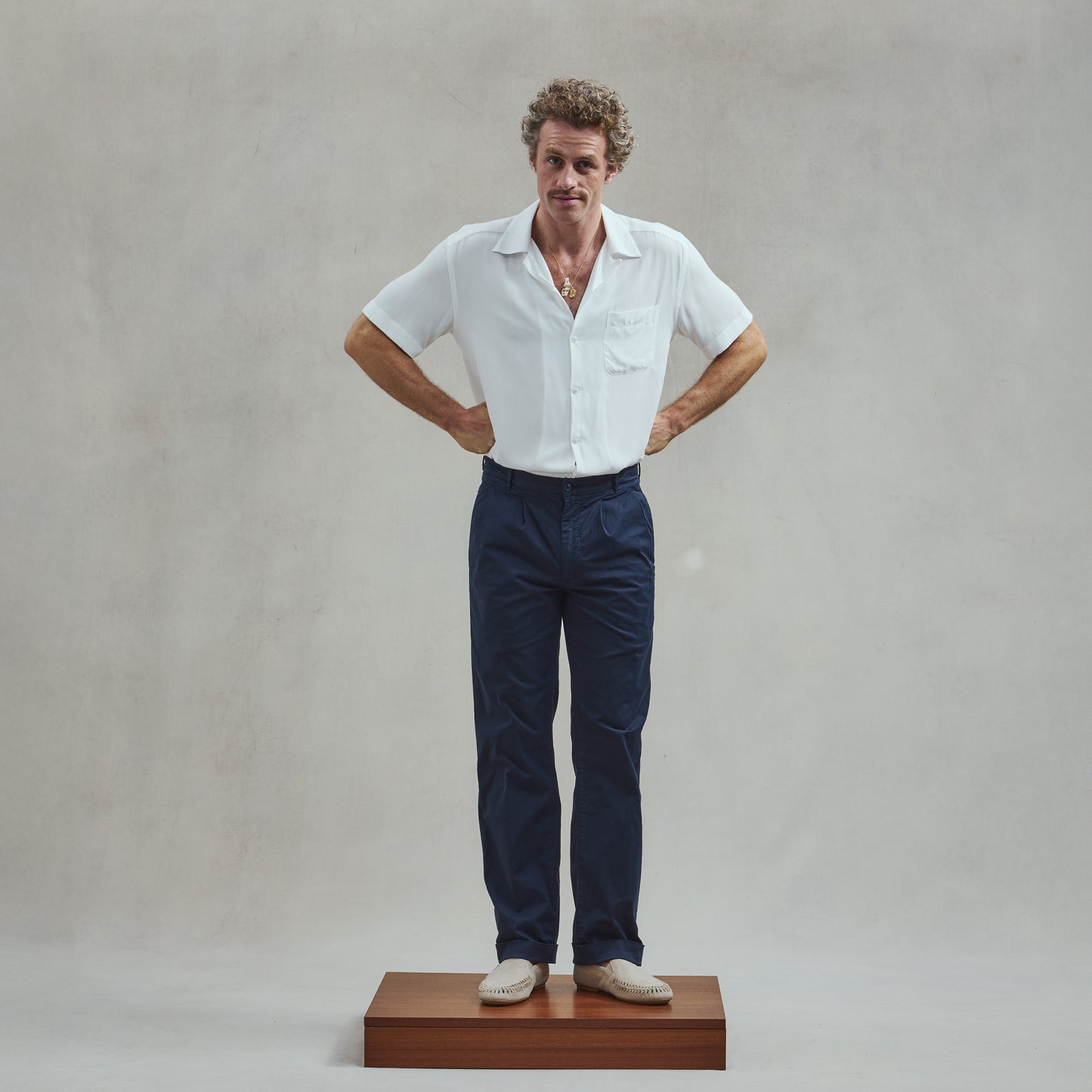 Pantalon à Plis Marine