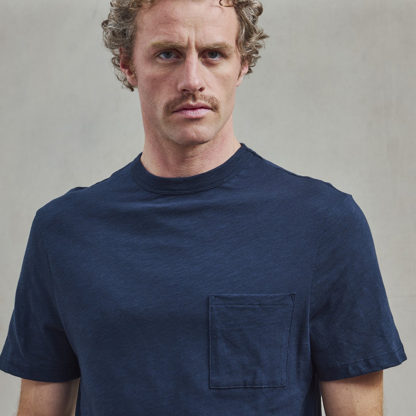 T-shirt En Jersey Slub Marine