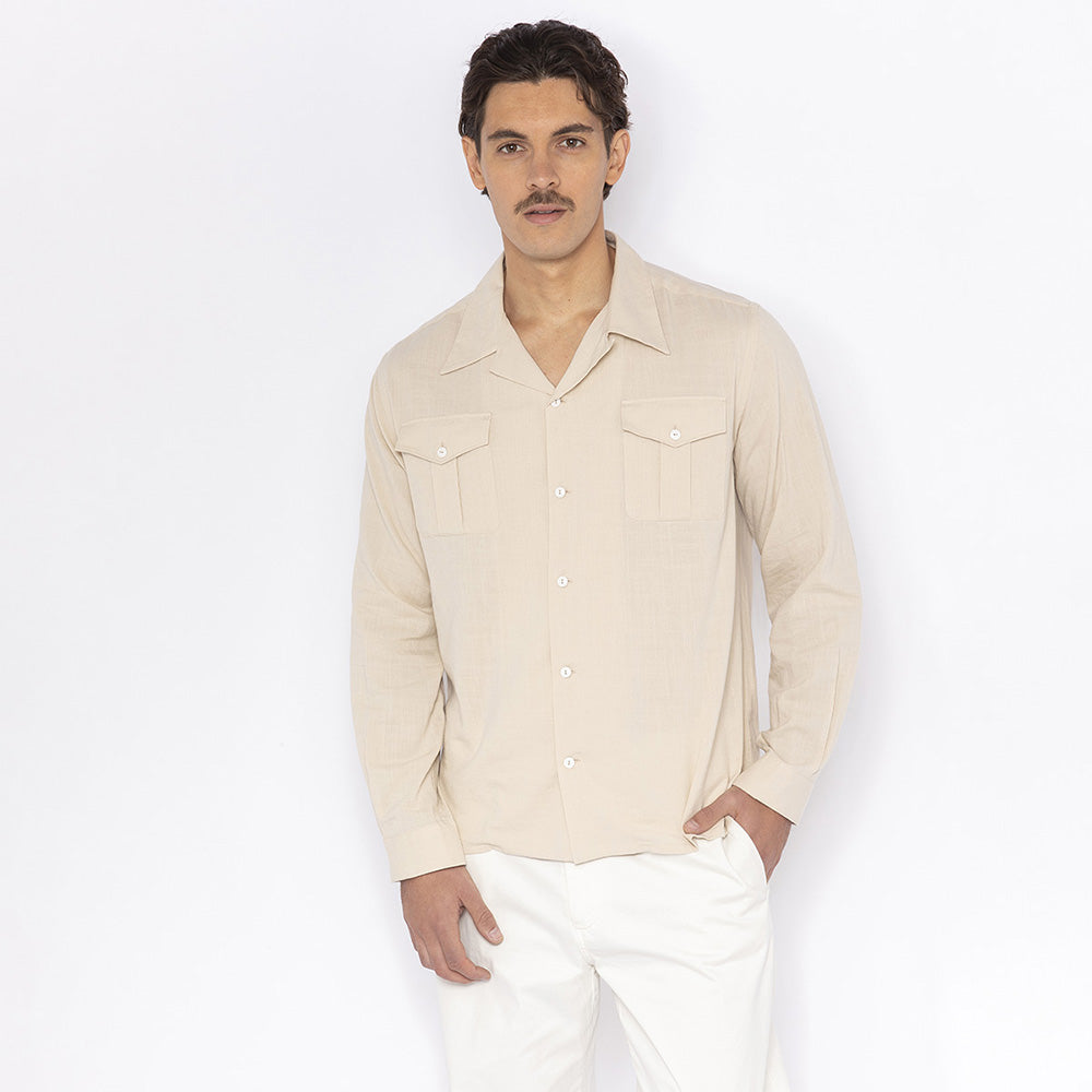 Chemise Manches Longues Poches Soufflet