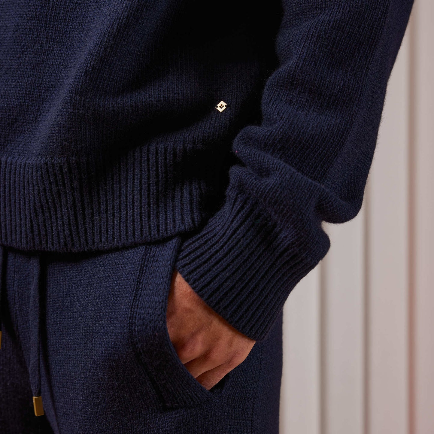 Navy Knit Crewneck Sweater