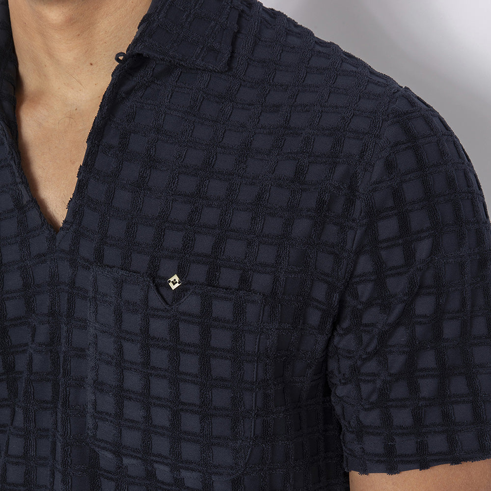 Polo en Jacquard Éponge
