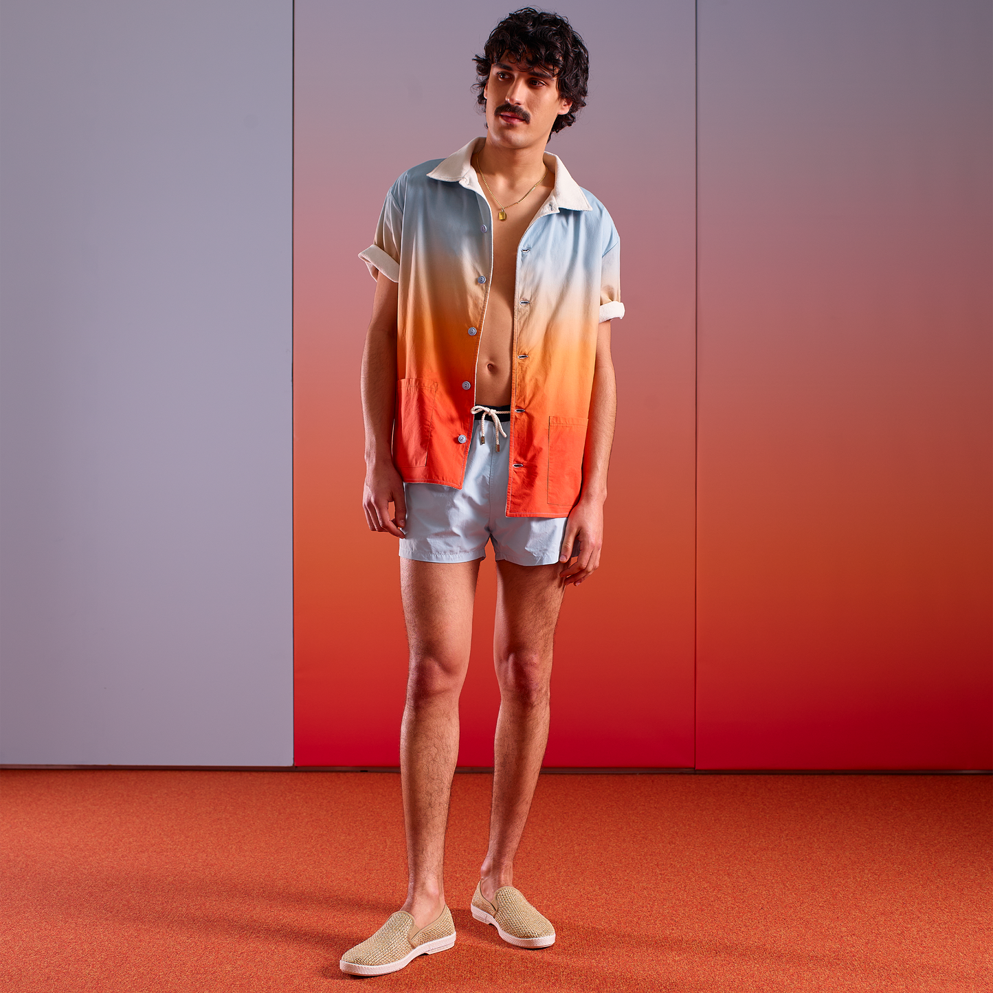 Chemise Doublée En Éponge Coucher De Soleil