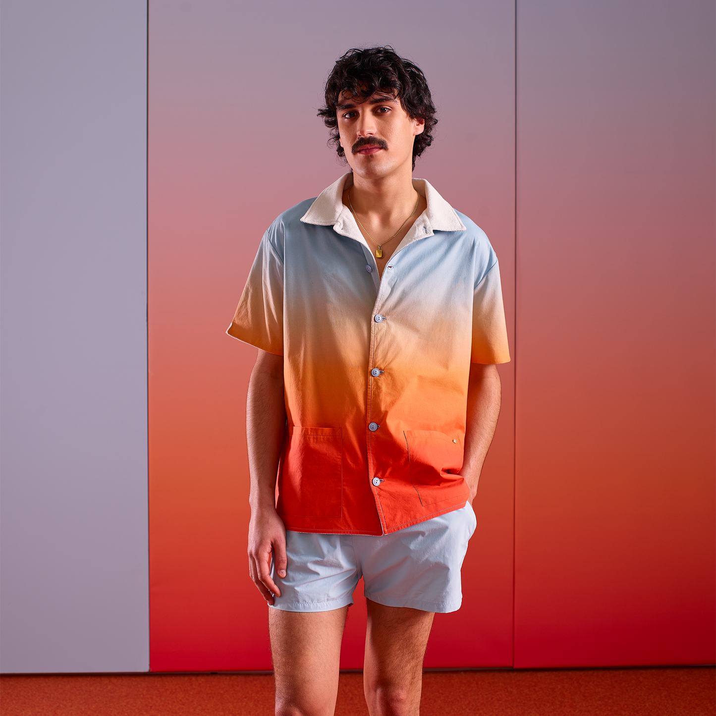 Chemise Doublée En Éponge Coucher De Soleil