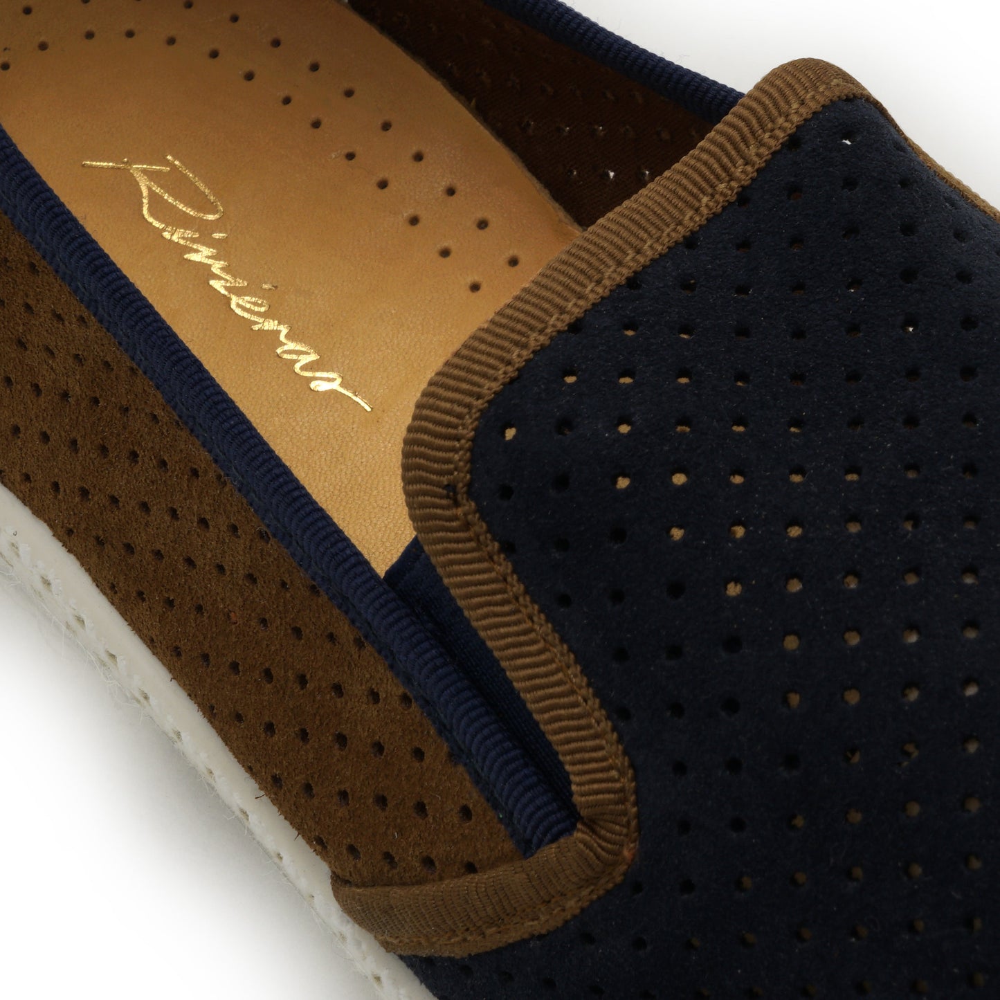 Classic Daim Match Marine Marron