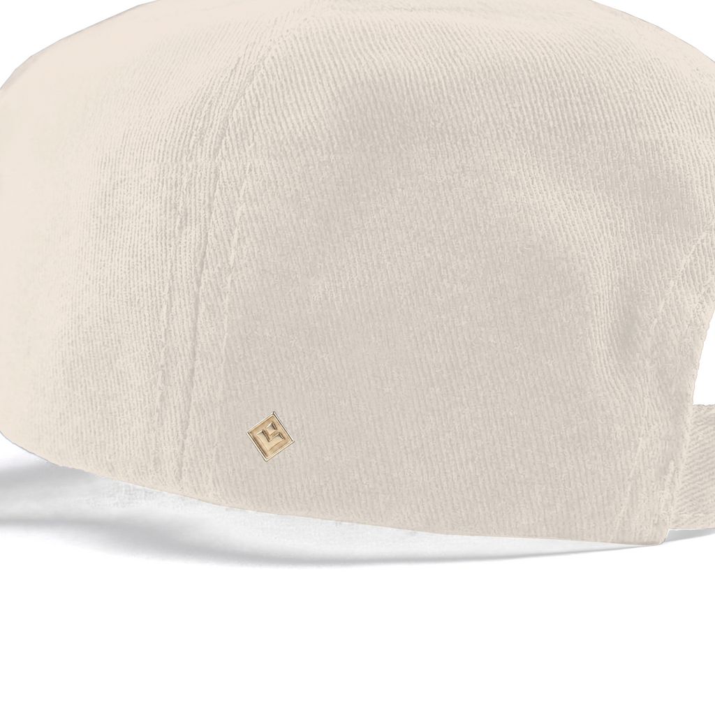 Casquette en sergé de coton avec broderie et corde