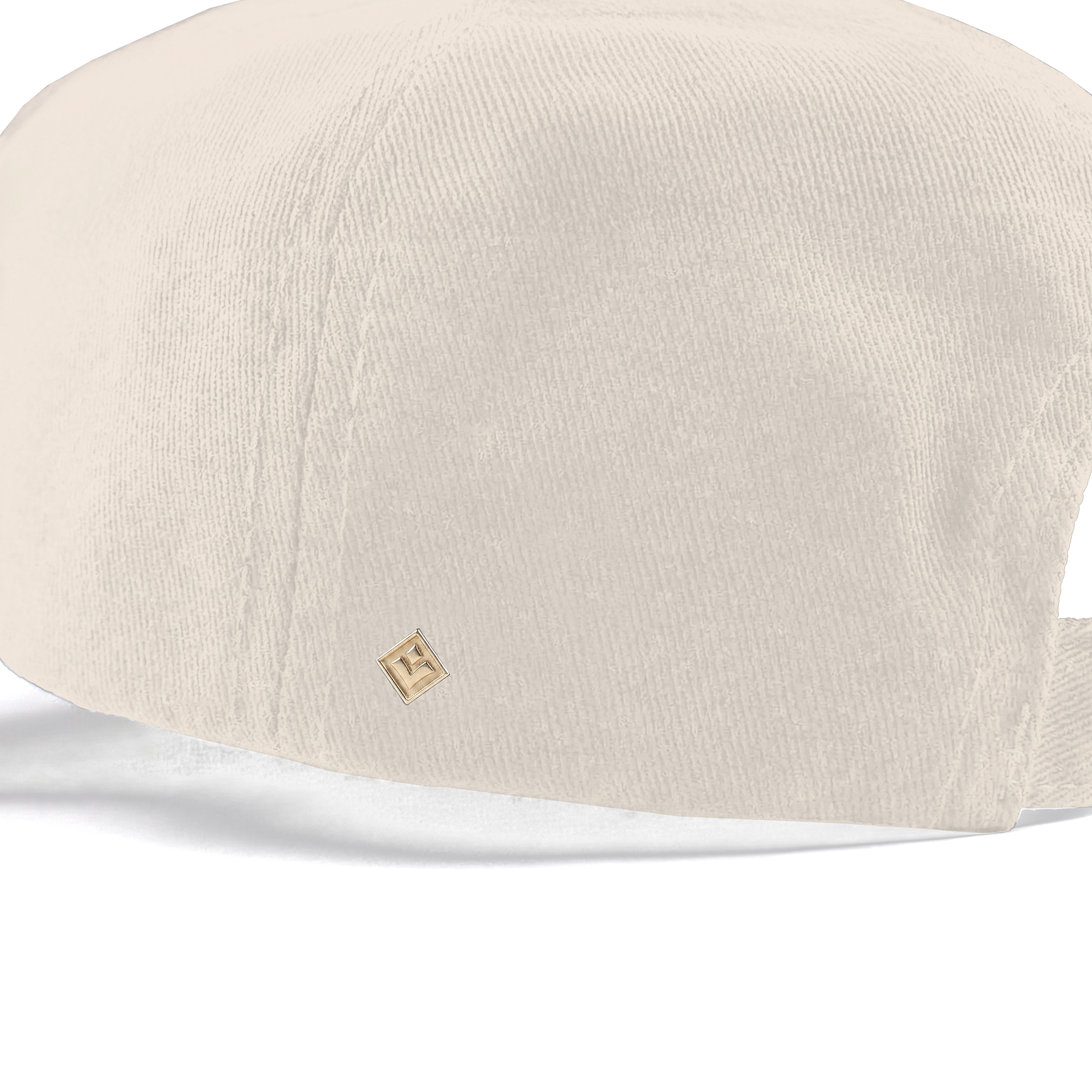 Casquette en sergé de coton avec broderie et corde