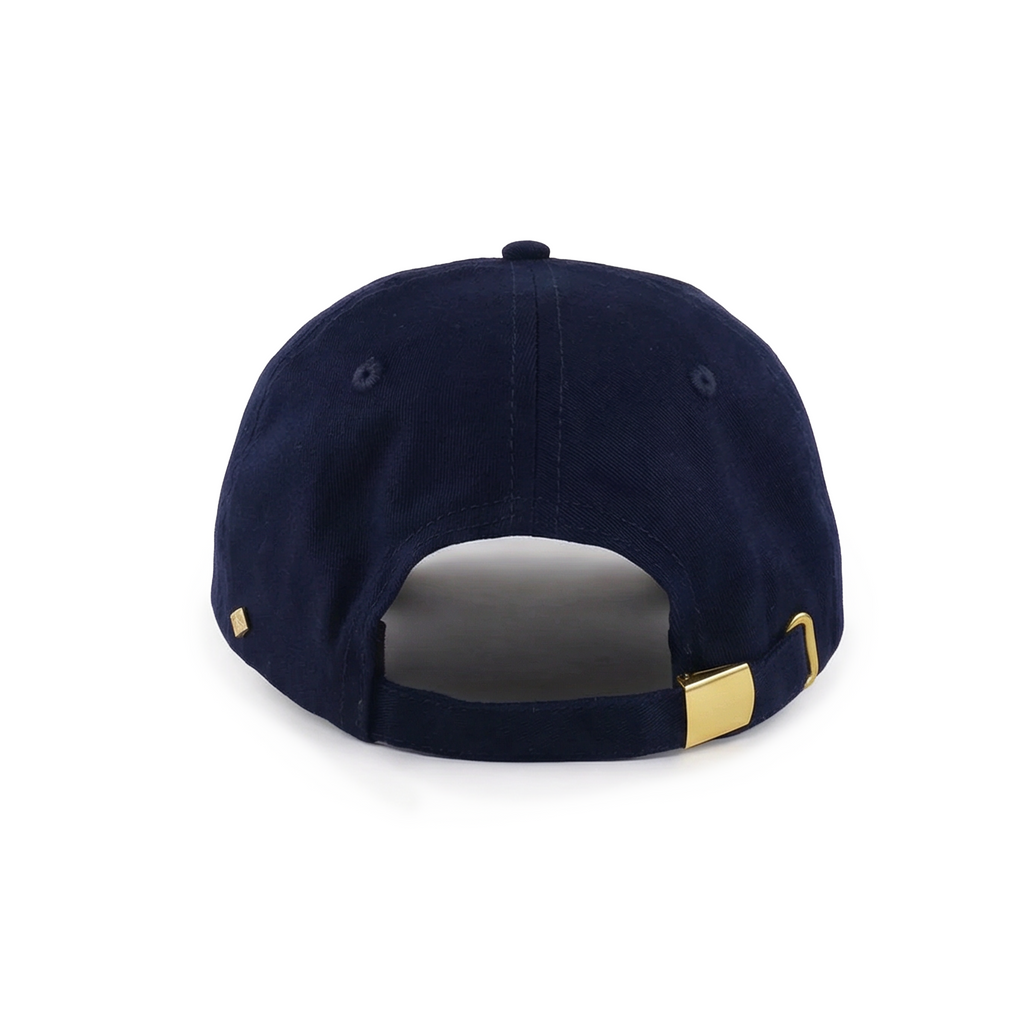 Cotton twill cap with embroidery and cord