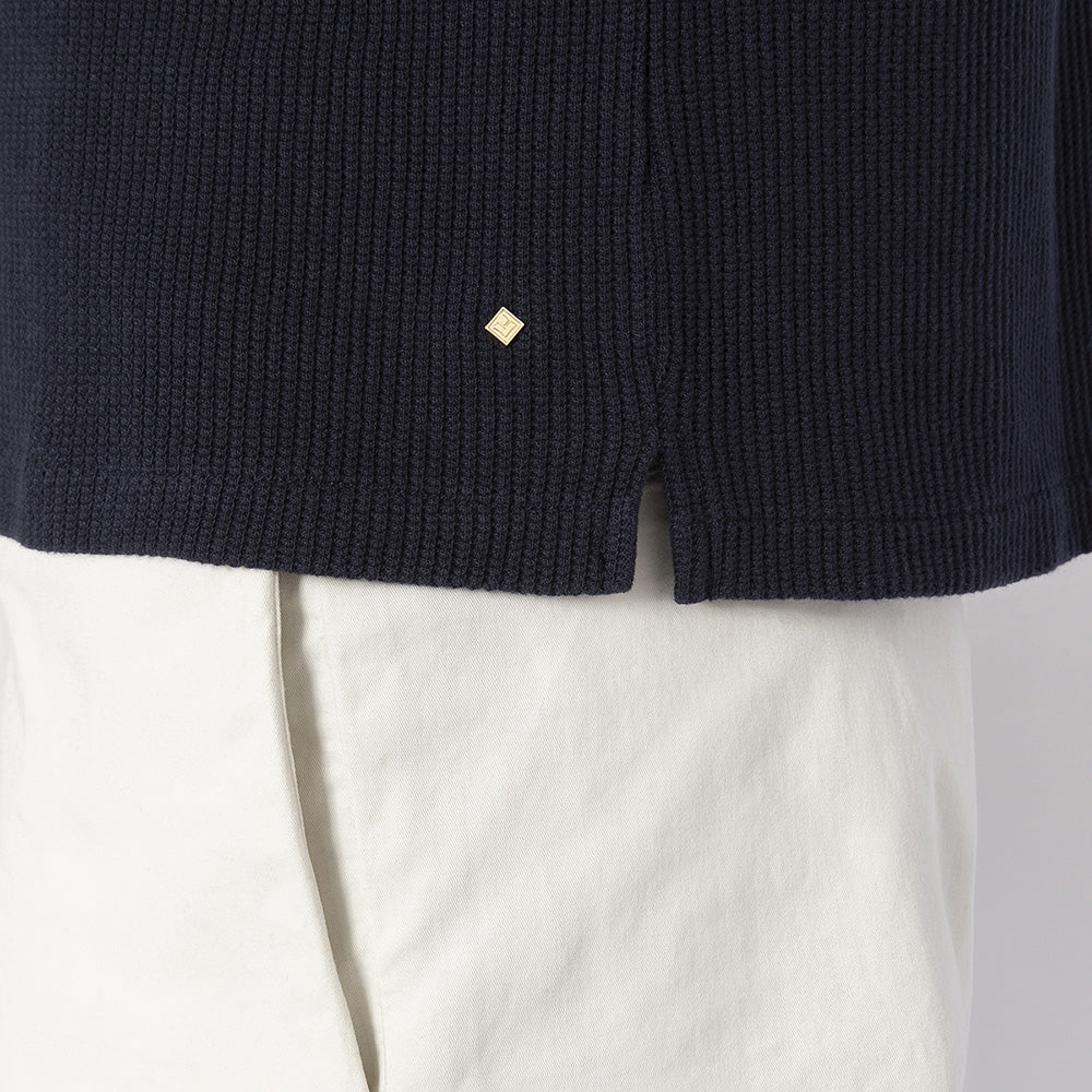Navy Interlock Polo