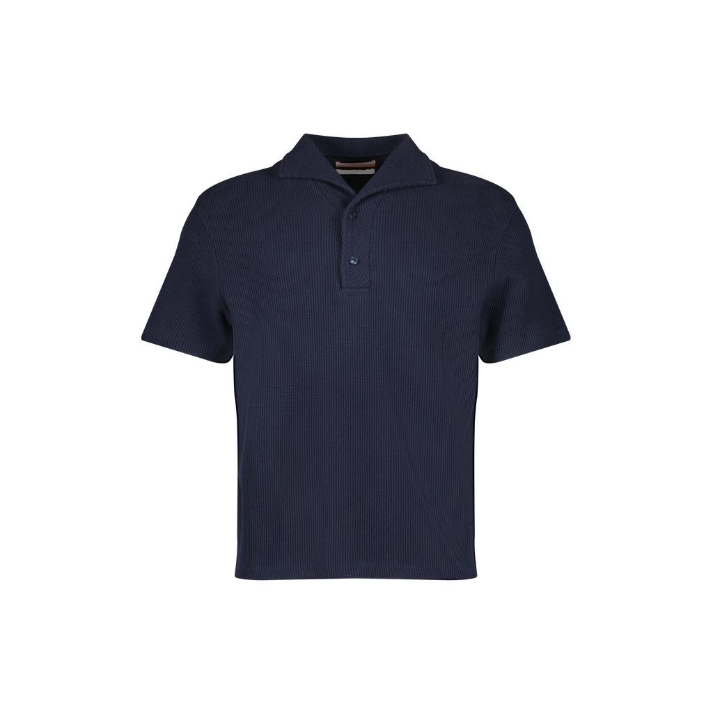 Navy Interlock Polo