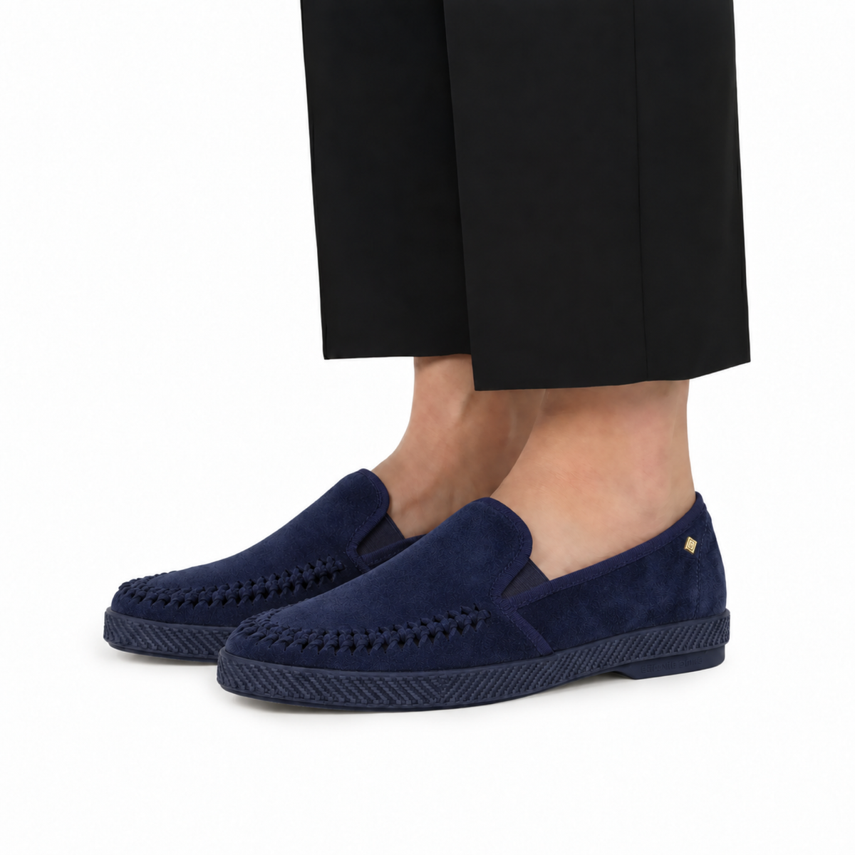 Classic Suede Tressé Marine