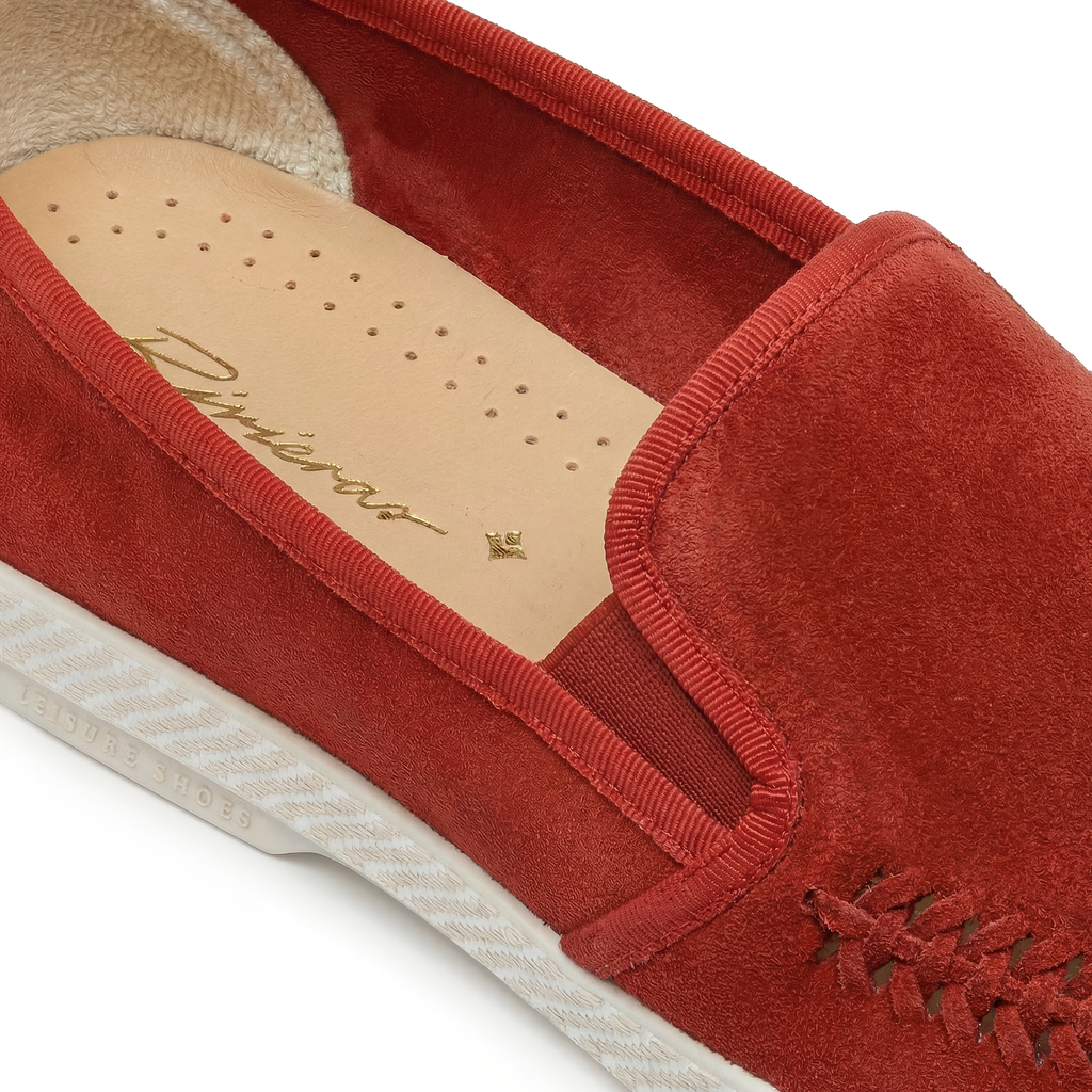 Classic Braided Red Suede