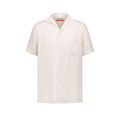 Short Sleeves Shirt in Tencel with Shark Collar and chest pocket