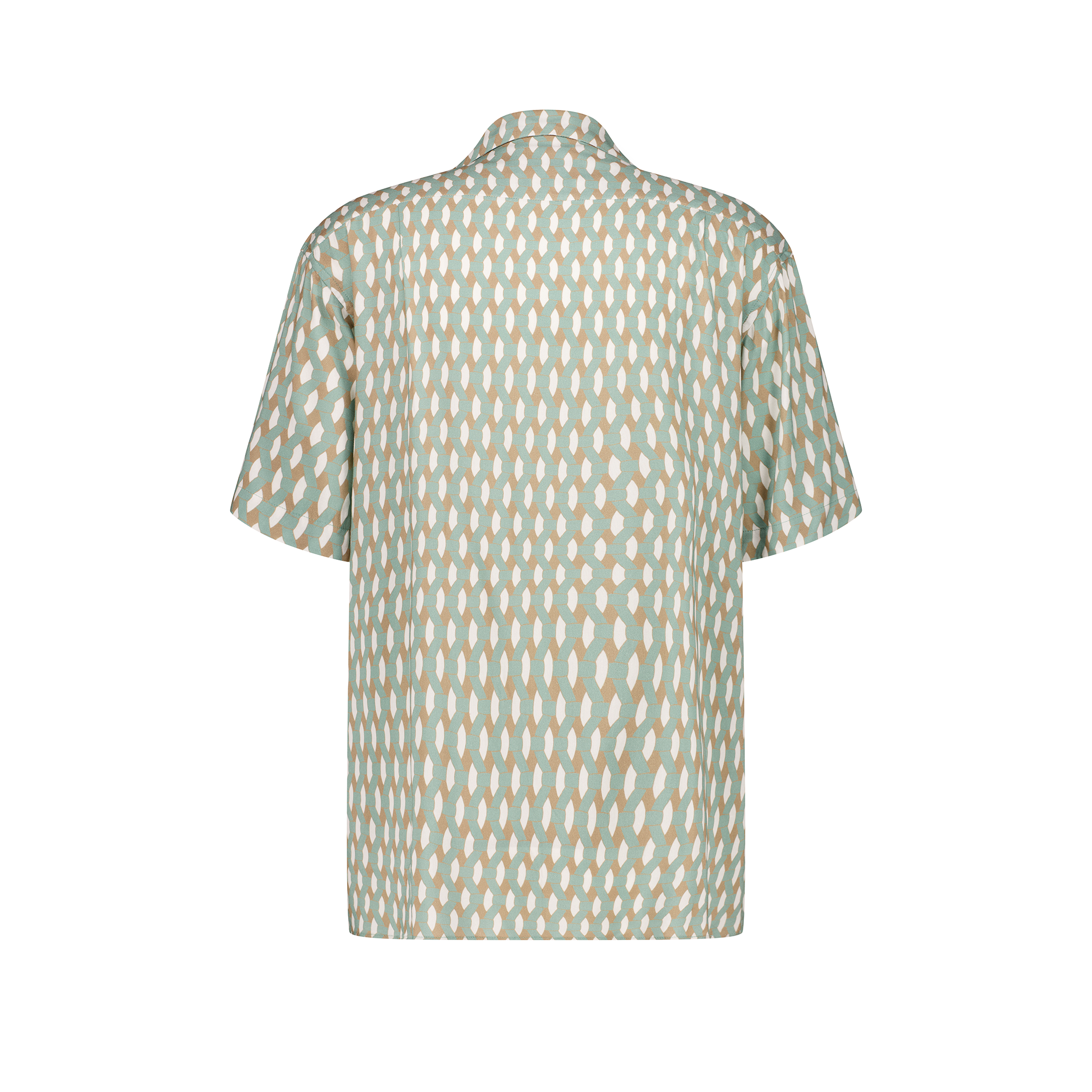 Printed Short Sleeves Lightweight Shirt with Hawaiian collar