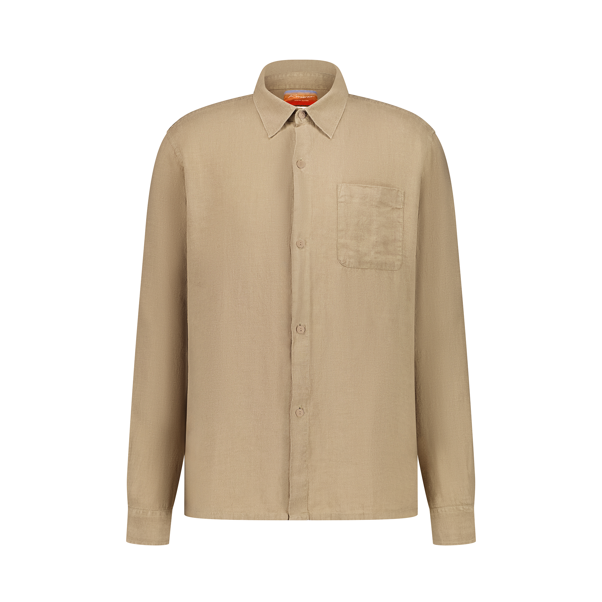 Long Sleeves Shirt in linen with chest pocket