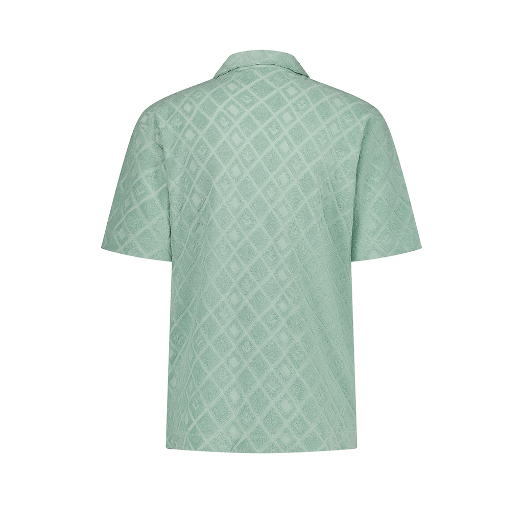 Short Sleeves Shirt in Fancy Jacquard Terry