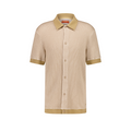 Chemise Manches Courtes Nid d'Abeille Bicolore