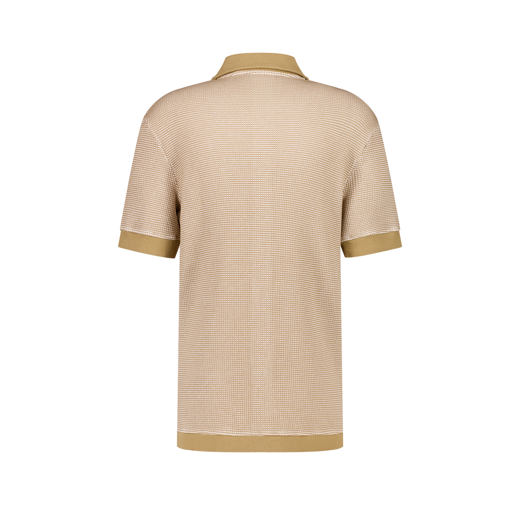 Chemise Manches Courtes Nid d'Abeille Bicolore