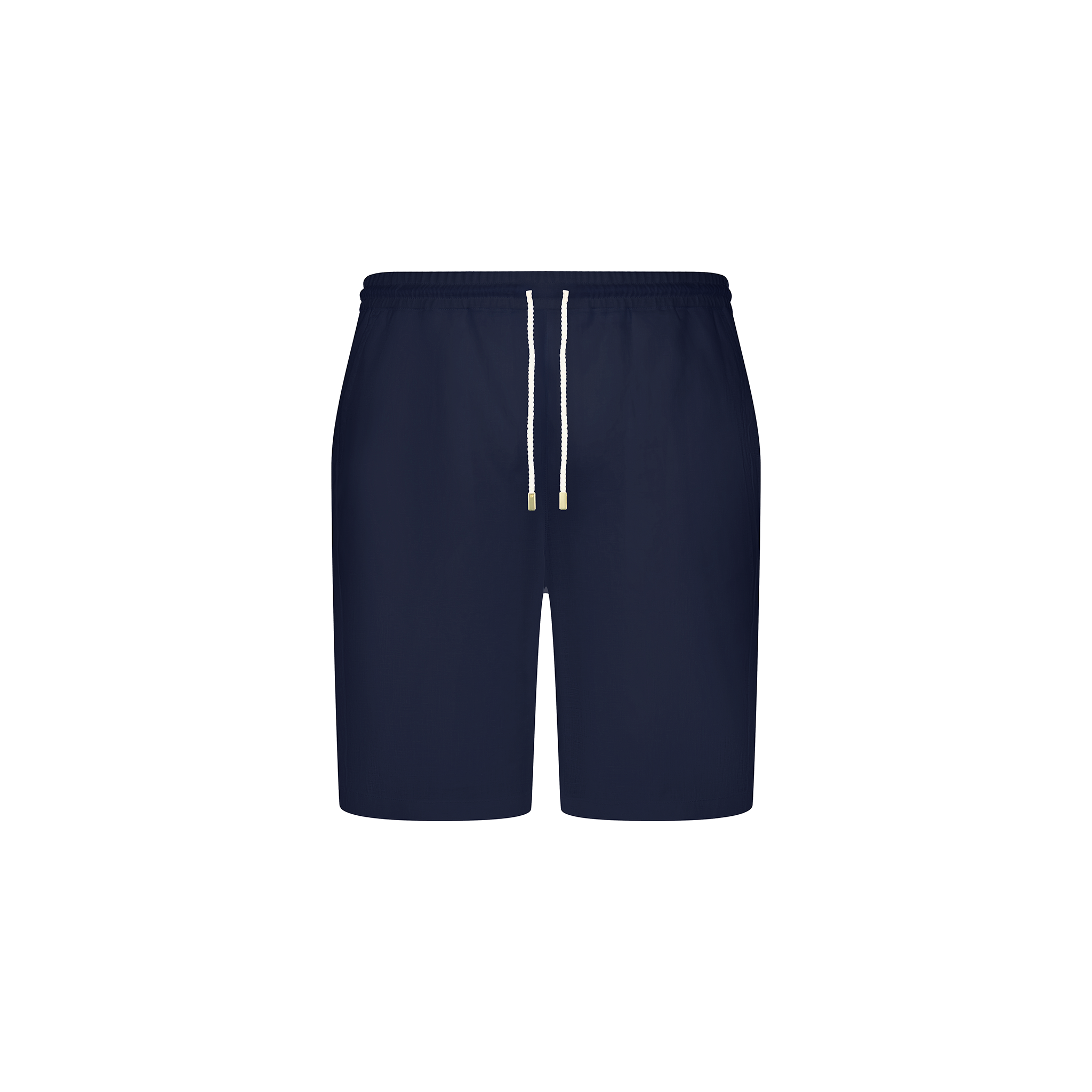 Navy linen shorts with Drawstring