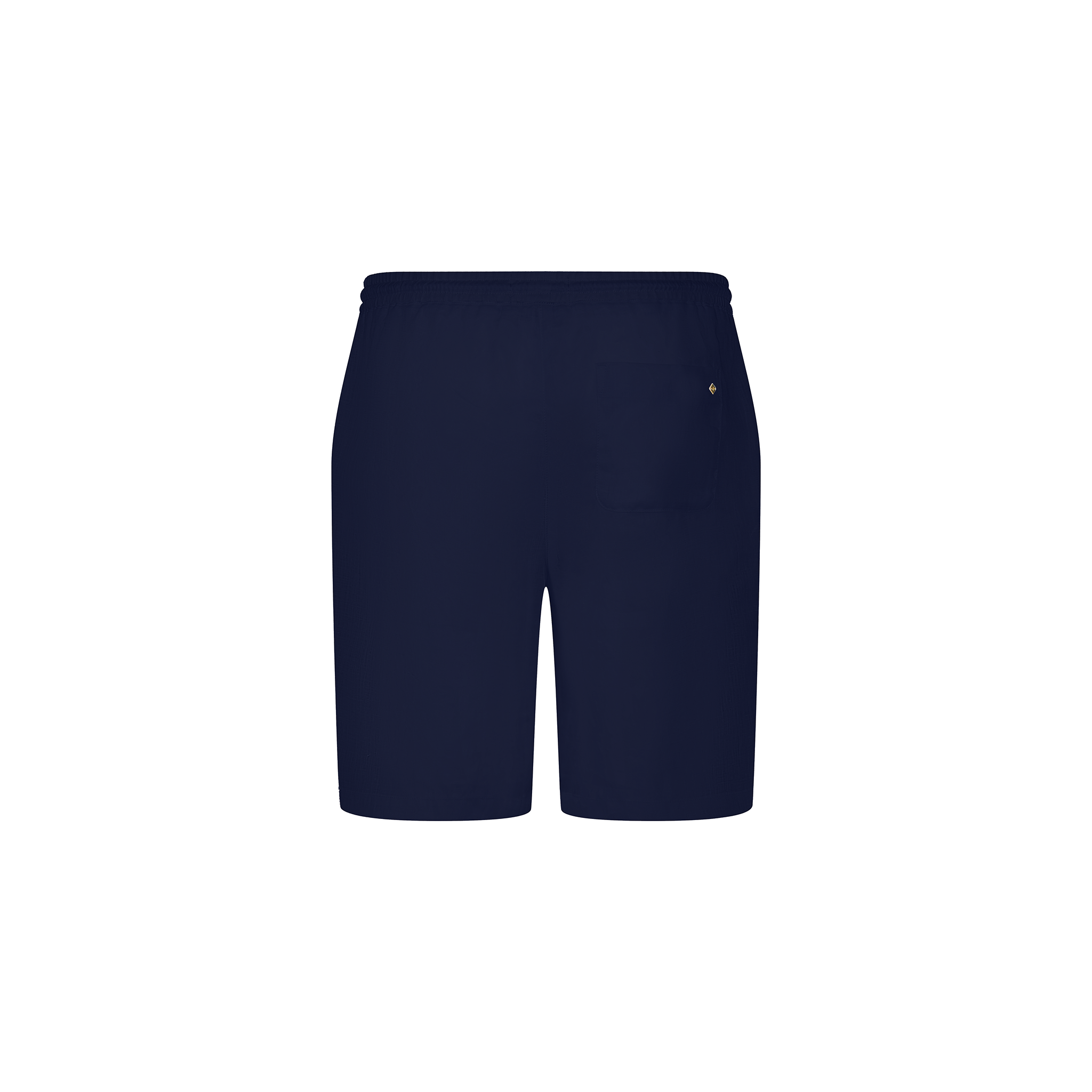 Navy linen shorts with Drawstring