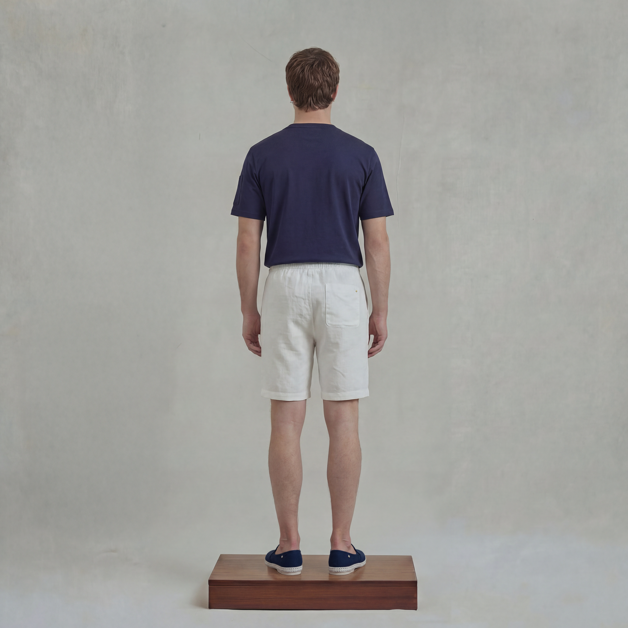 White linen shorts with Drawstring