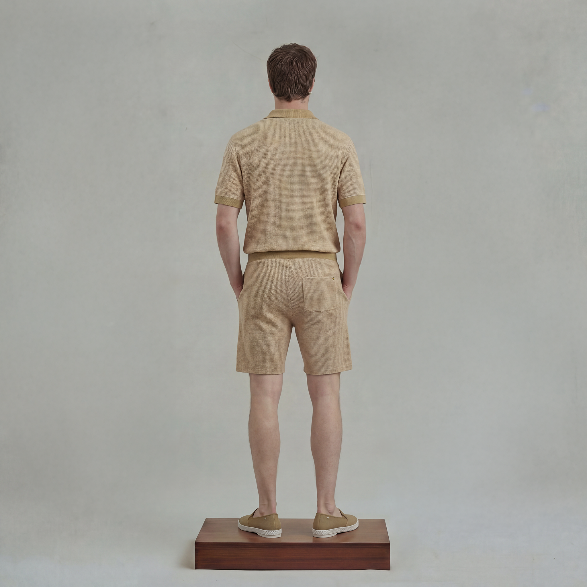 Short bicolore avec lien de serrage