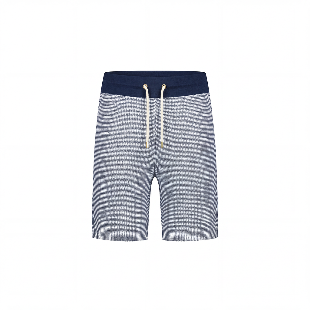 Short Nid d'abeille Bicolore