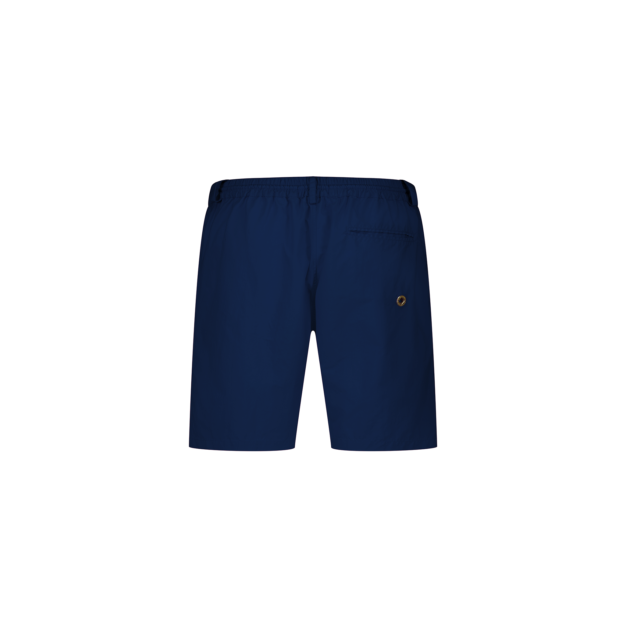 Navy swimshorts with piped pocket