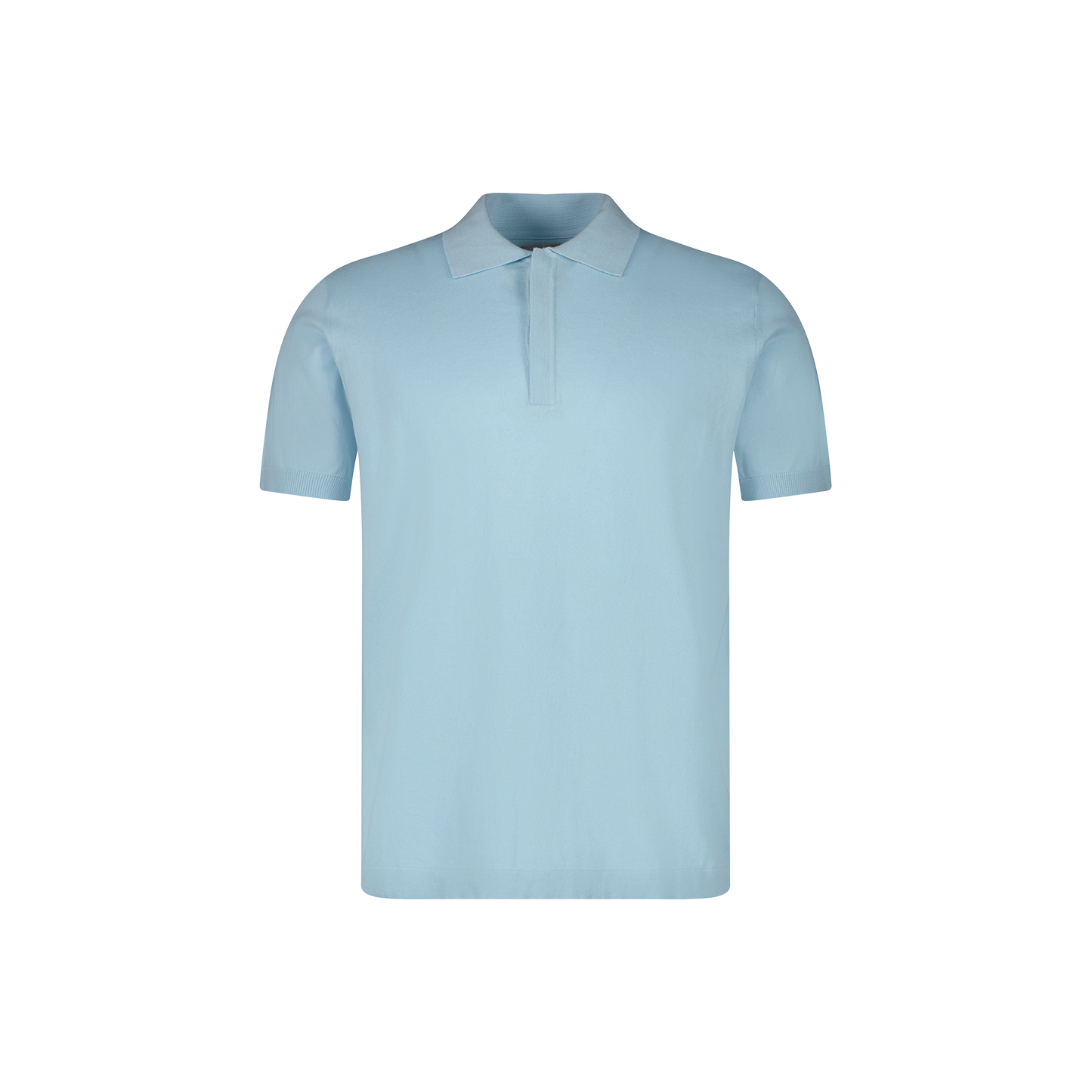 Polo Classique en Maille Bleu Ciel