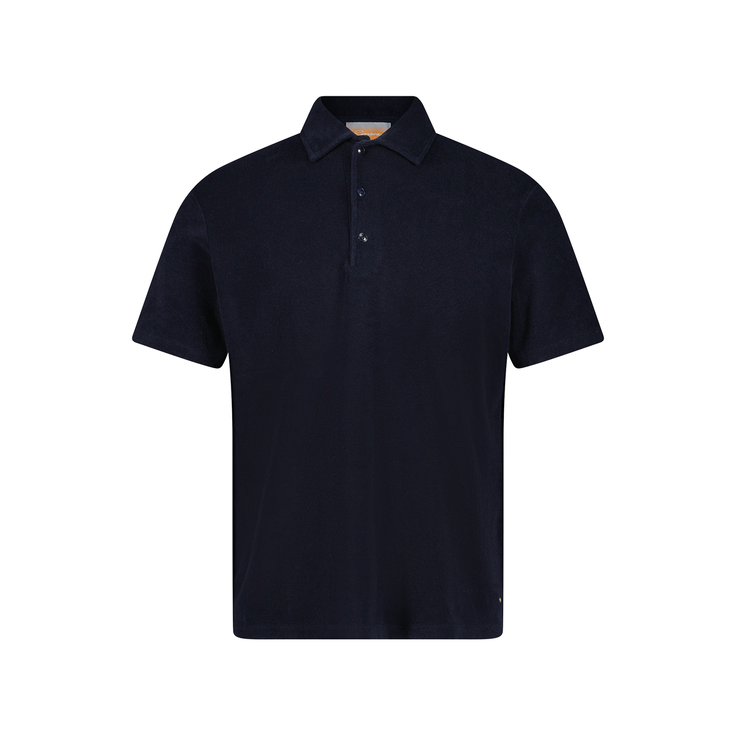Polo Éponge à Bouton Marine