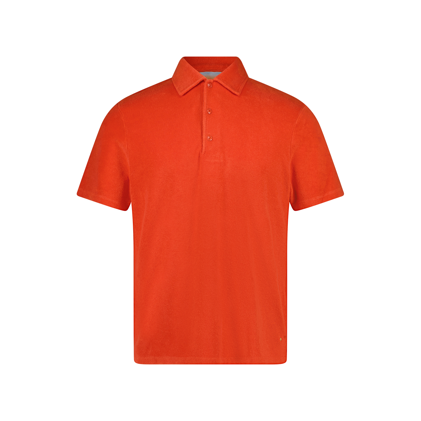 Polo à Bouton Orange en éponge