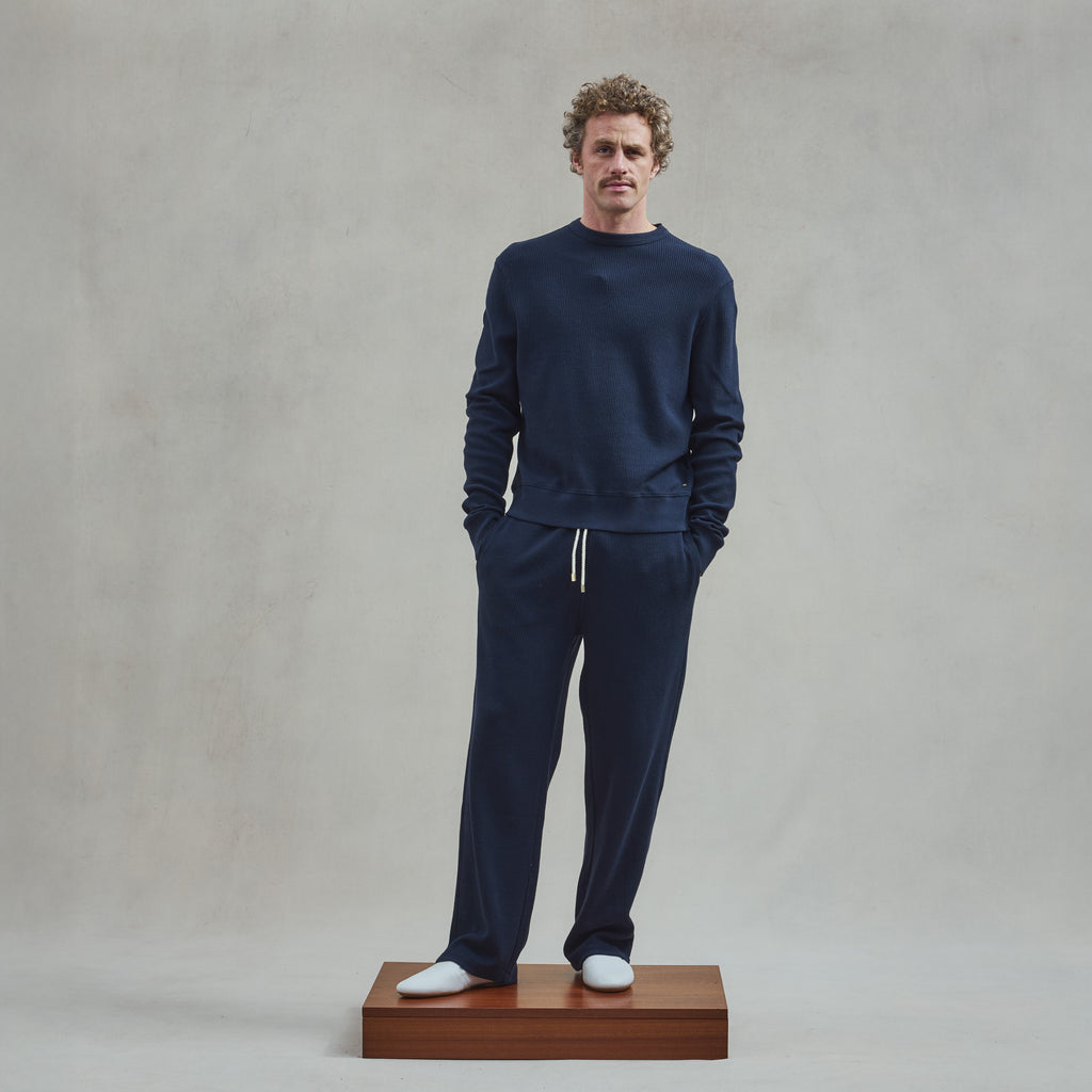 Sweatshirt col rond en interlock