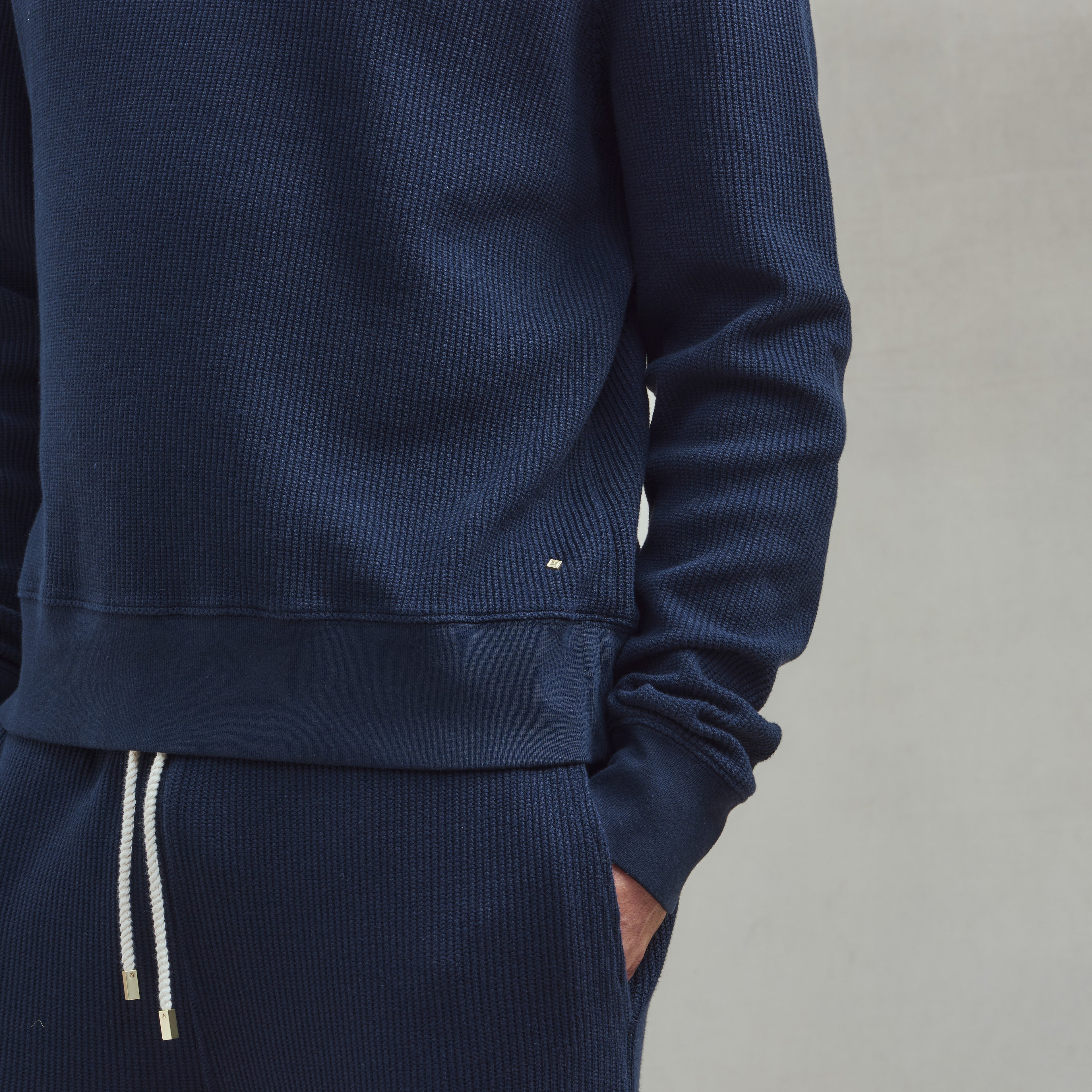 Sweatshirt col rond en interlock