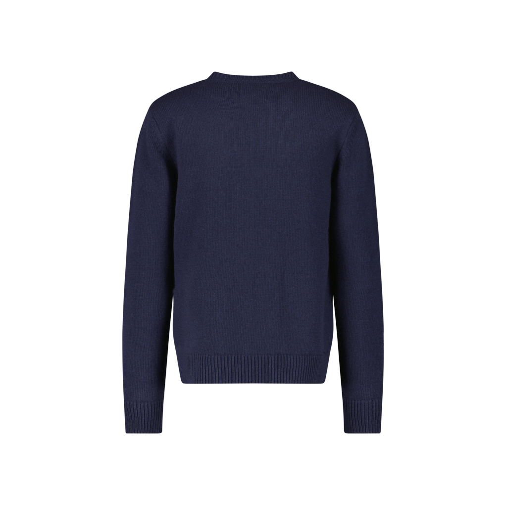 Pull Col Rond Maille Marine