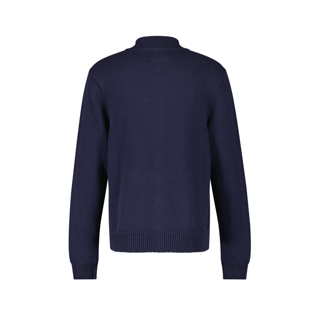 Pull Zip Maille Marine