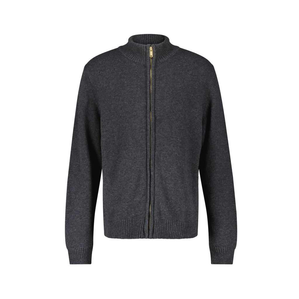 Pull Zip Maille Anthracite