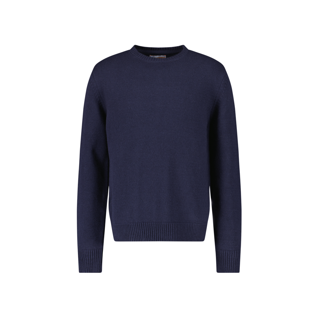 Pull Col Rond Maille Marine
