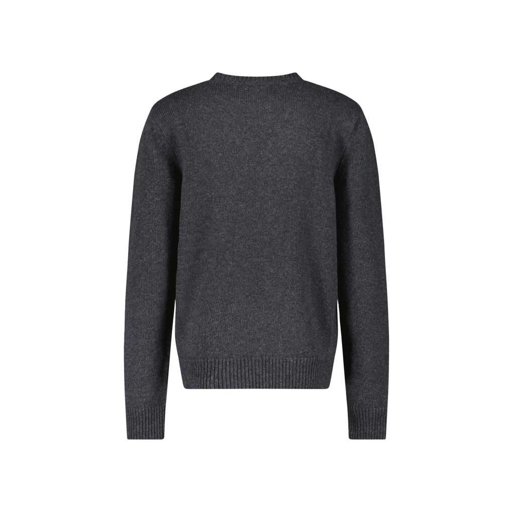 Pull Col Rond Maille Anthracite