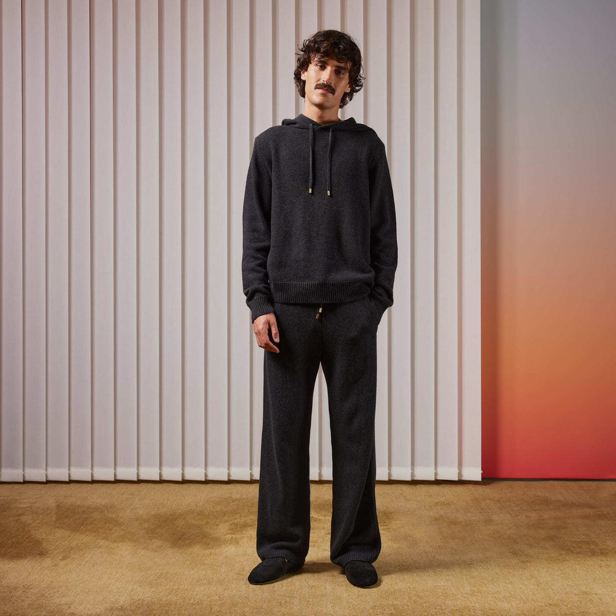 Hoodie Maille Anthracite