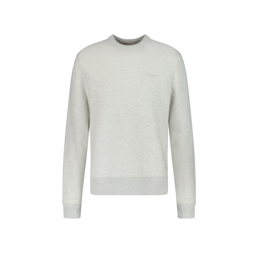 Grey Mottled Round Neck Sweater