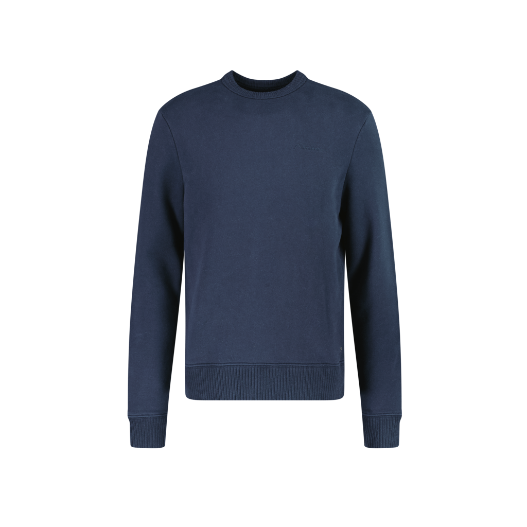 Pull Col Rond Molleton Marine